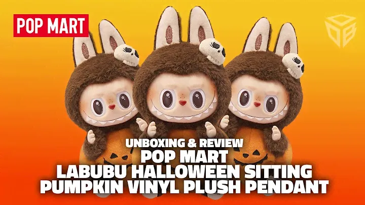 Pop Mart - Labubu Halloween Sitting Pumpkin Vinyl Plush Pendant Unboxing | Super Cute and Soft!