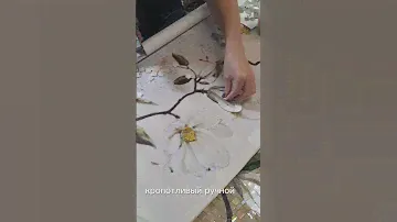 Процесс изготовления панно из мозаики. По вопросам заказа WhatsApp +7 926 966 98 23 #мозаика