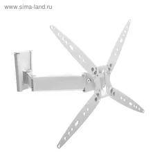 Кронштейн MART 407A, для ТВ, наклонно-поворотный, 26-65", 125-455 мм от стены, белый