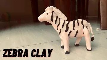 How to make Zebra with play doh/DIYclay modelling zebra #craft #zebra #easy #art