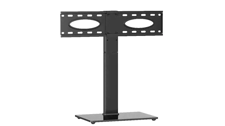 YOMI Universal Tabletop TV Stand UT 6001 with thick tempered glass base fits for 32-70 inch TVs