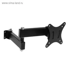 Кронштейн MART 107S, для ТВ, наклонно-поворотный, 10-26", 105-430 мм от стены, черный