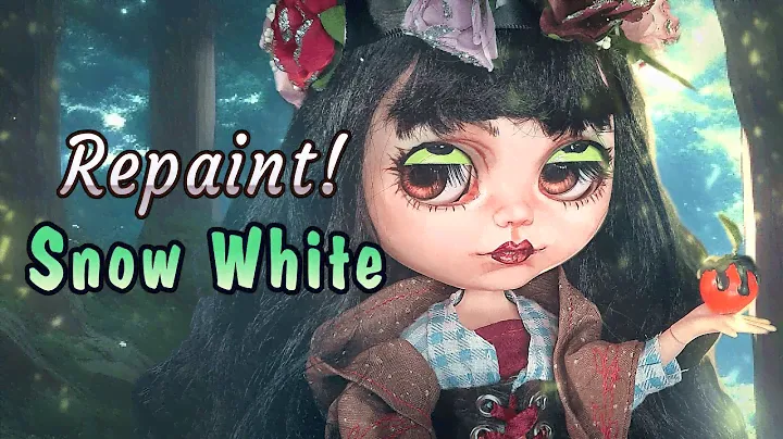🍎☠ Snow White Blythe Doll #repaint  || Custom Art Doll || Face Carving