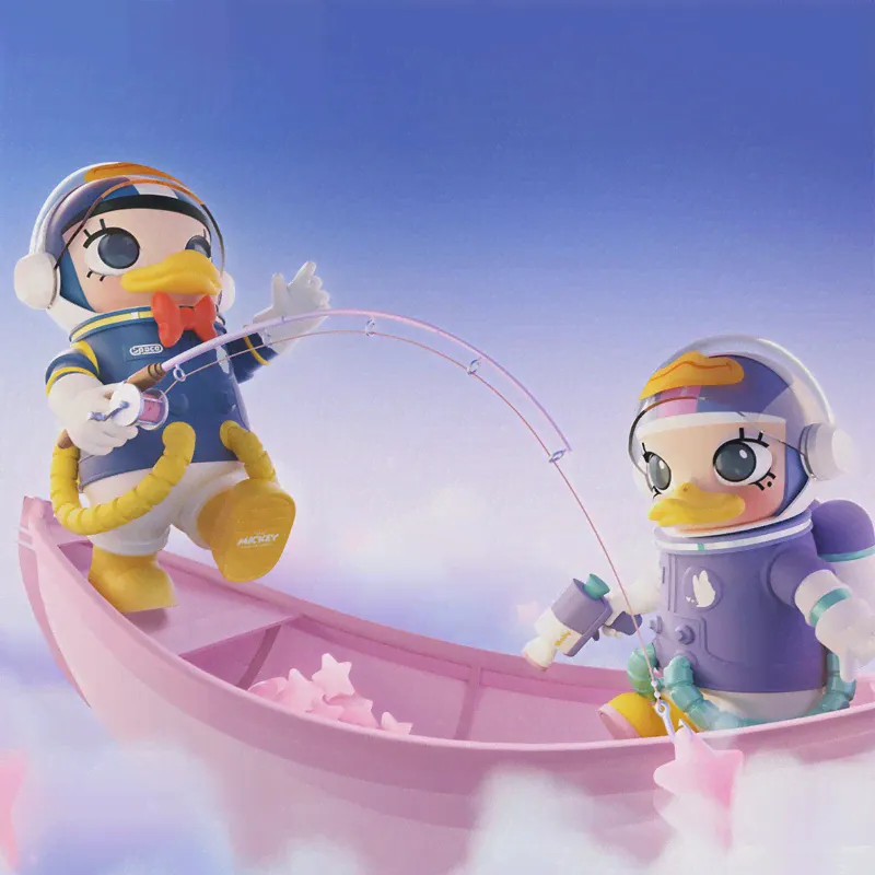 POP MART MEGA SPACE Молли 1000% Дональд Дак и Дейзи ограниченный выпуск