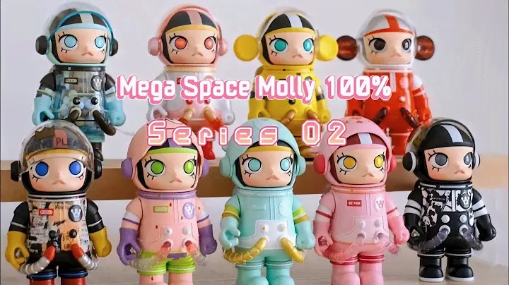 Mega Space MOLLY 100% series 2-B || Unboxing Full set Blind Box POPMART with TiNiTiNeo