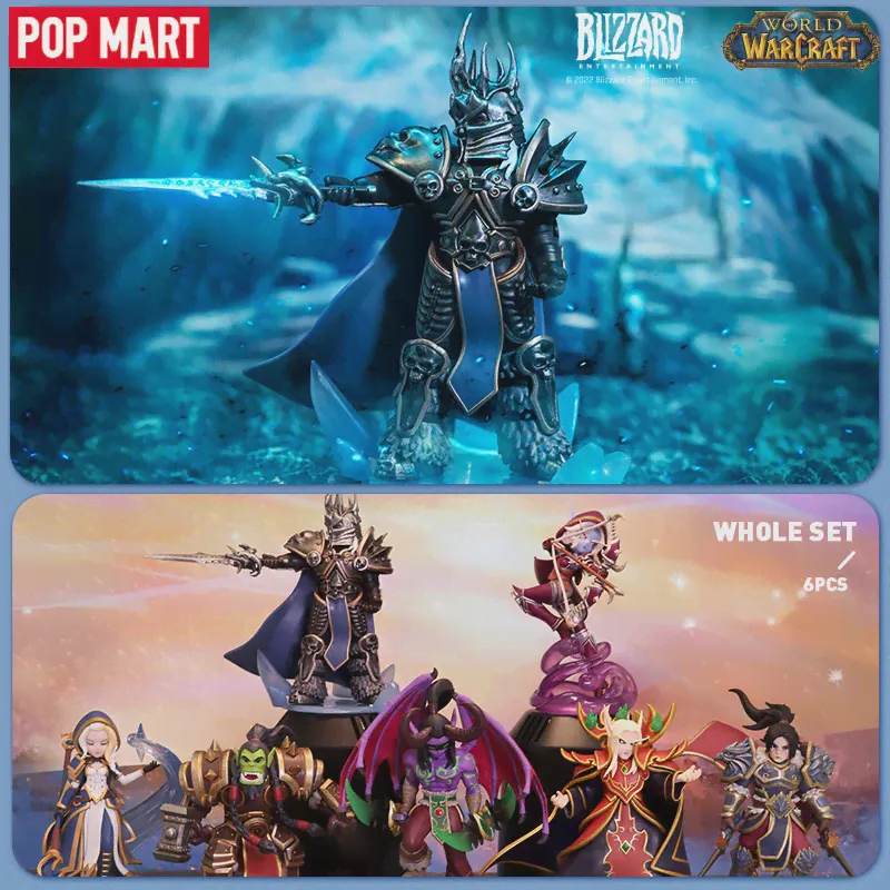 POP MART Новое Поступление WORLD WARCRAFT Коллекционная Серия Персонажей Blind Box Toy Kawaii Экшн Кукла Аниме Фигурка Модель Mystery Box-0
