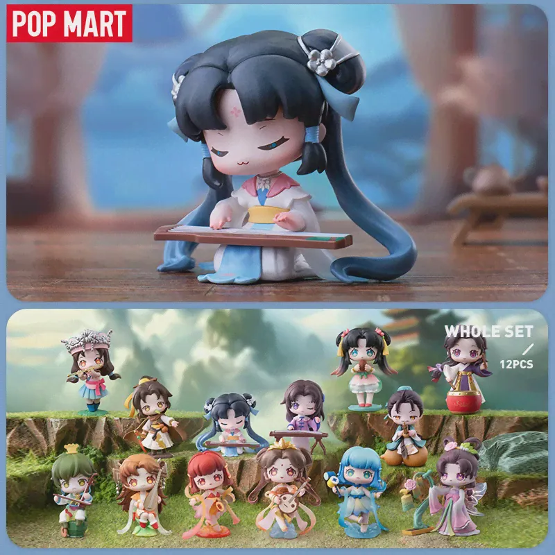 POP MART меч и Сказочный китайский музыкальный инструмент серия загадочная коробка 1 шт.12 шт. POPMART глухая коробка фигурка героя милая игрушка (art.: 3920c5eaf9664)-3