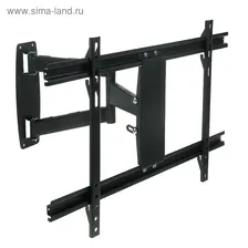 Кронштейн MART 506S, для ТВ, наклонно-поворотный, 32"-65", 44-456 мм от стены, черный