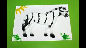 Zebra z soli / salt zebra painting magic, kids art craft