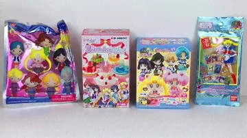 Sailor Moon Unboxing Megahouse Ice Cream Figure Rement Figural Key Ring Blind Bags Anime Cards